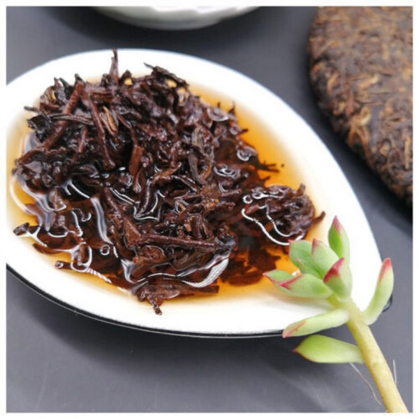 Tea Puerh Tea Cake Ripe Puer Cooked 357g Yunnan Tong Qing Hao Yiwu Mt. Old