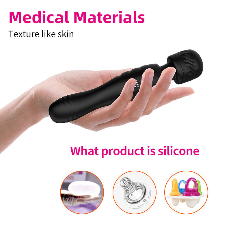 Silicone 12 frequency AV Massage stick clitoral stimulation G spot vibrator