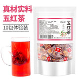 5 Red Herbal Tea Pyramid Bags Dates Beans Rice Mulberry Goji Wellness Blend