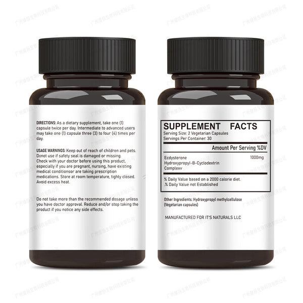 100% Natural Ecdysterone Capsules Health Care 60 Capsules