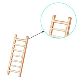 3pcs Mini Wooden Step Ladder Furniture Tools Fairy Garden Miniatures Decoration