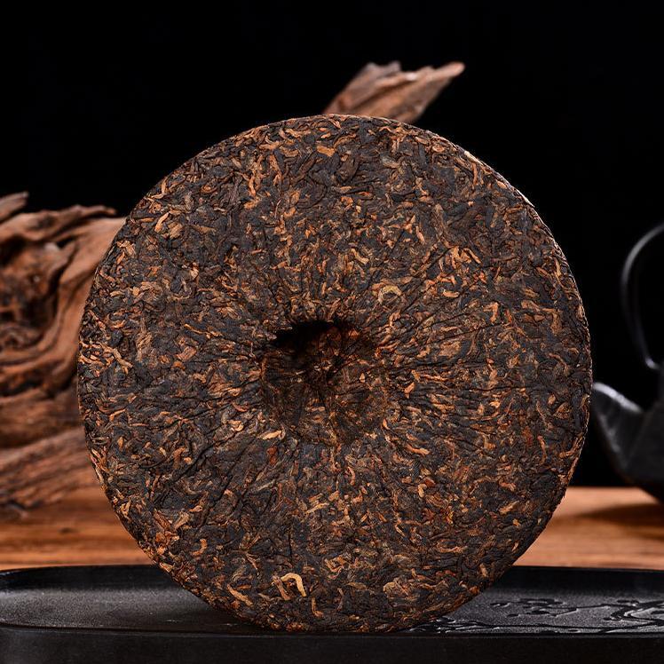 200g Yunnan Ancient Tree Ripe Pu-erh Tea Qizi Cake Aged Fragrant Grain