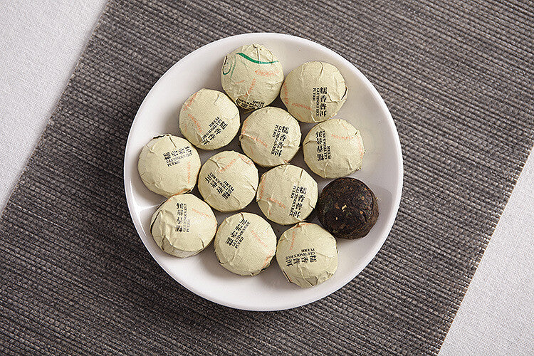 Yunnan Puerh Tea,Golden Dawn Glutinous Fragrance Tuo Tea,Miniature Ripe Tea 500g