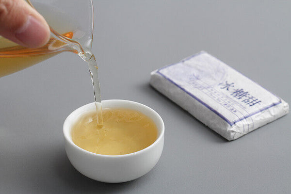Yunnan Puerh Tea Iced Sugar Sweet Large Old Tree Puerh Raw Brick Spring Tea 45g
