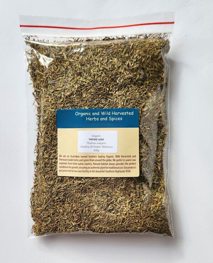 TISANE BIO FEUILLE DE THYM 100g Thymus vulgaris herbe séchée