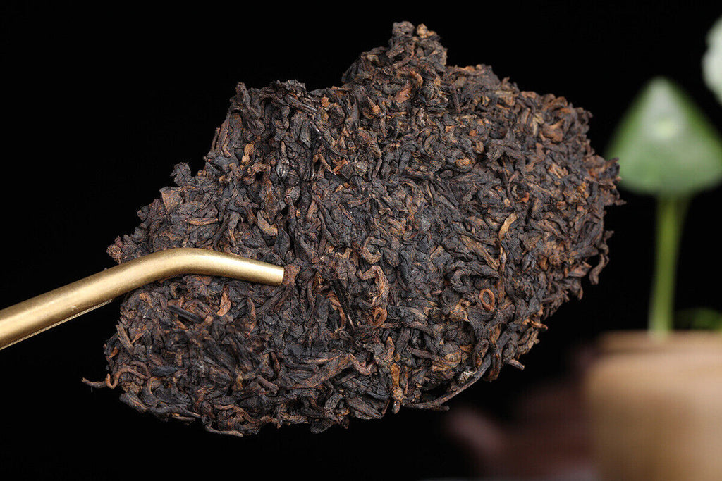 357g Yunnan OldPanzhang Puerh Ripe Tea Cake Menghai Flavor Pure Material