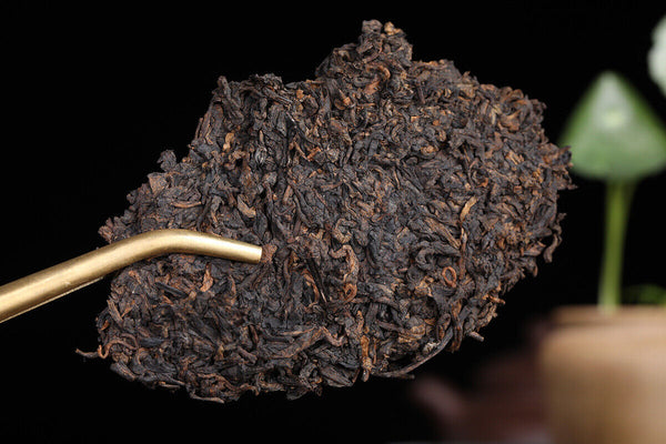 357g Yunnan OldPanzhang Puerh Ripe Tea Cake Menghai Flavor Pure Material