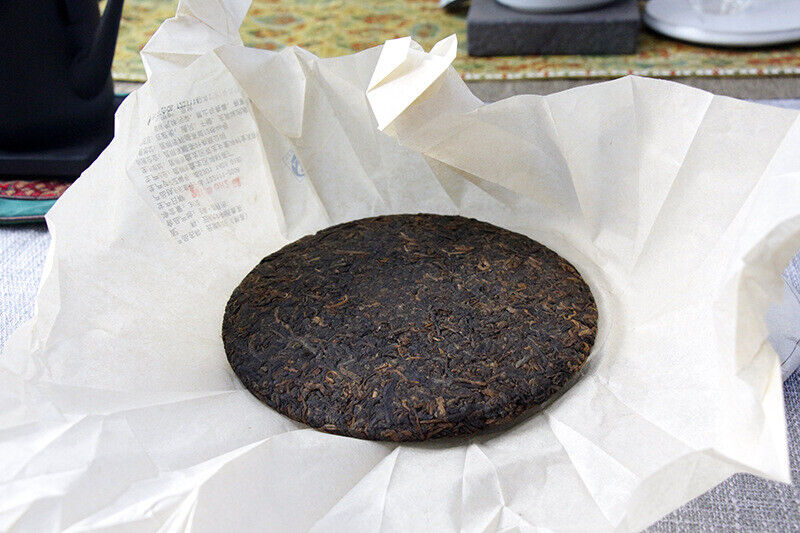 357g Yunnan Pu'er Ripe Tea Aged Pu'er Ripe Cake Tea Menghai Qizi Cakes Black Tea