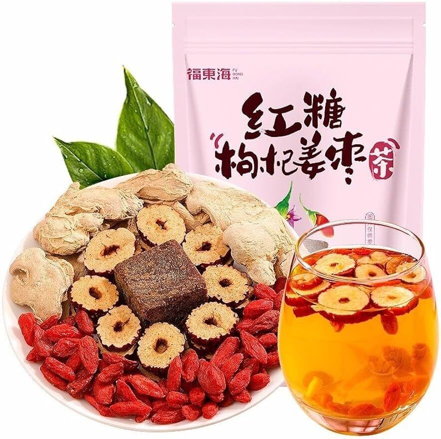 13.5g*10 tea bags, a total of 135g of brown sugar ginger jujube tea,sugar ginger Main image