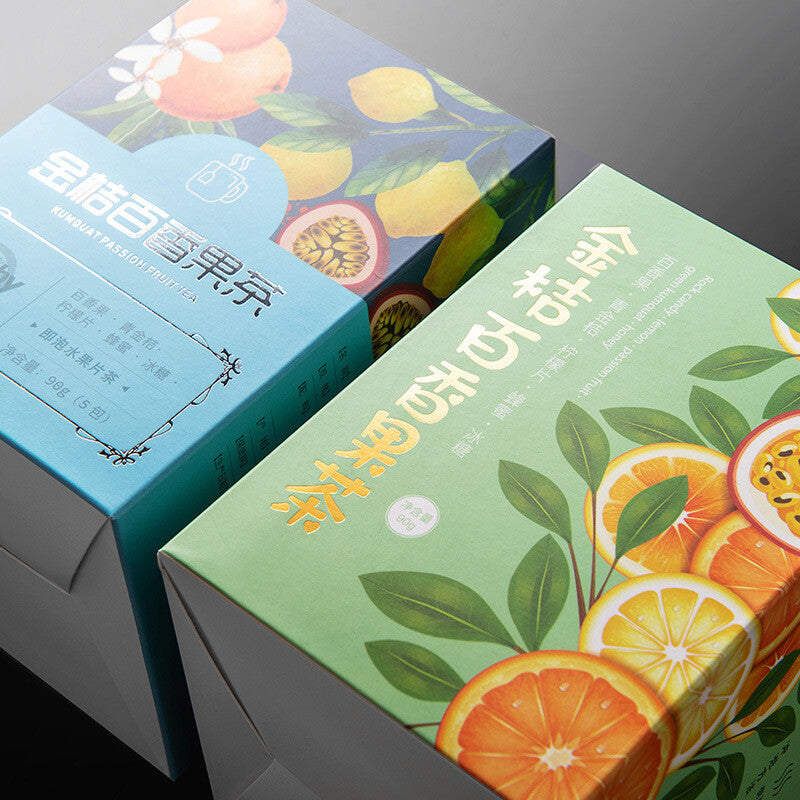 Freeze dried citrus, passion fruit, honey tea, lemon slices flower fruit tea