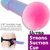 7 Inch Silicone Realistic Dildo Colorful Glowing Penis Toy for Vaginal and Anal