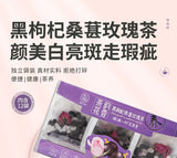 Black Goji Berry Mulberry Rose Herbal Tea Bags Anthocyanin Rich Health Drink