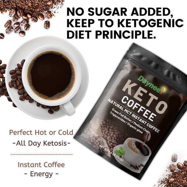 Slim Diet Keto Coffee Natural Slimming Weight Loss Instant Coffee Powder 10g*10