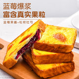 Blueberry Cheesecake Toast with Creamy Filling Delicious Breakfast Snack