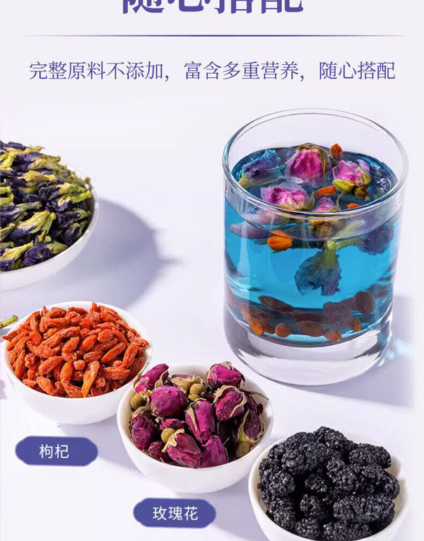 Herbal Tea Yunnan Butterfly Bean Flower Blue Butterfly Fresh Loose Leaf 100g