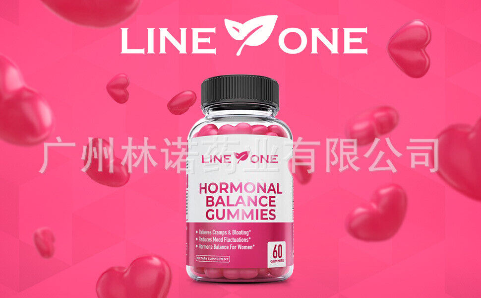 2 bottles Hormonal Balance PMS Relief 60 Gummies-Strawberry flavor