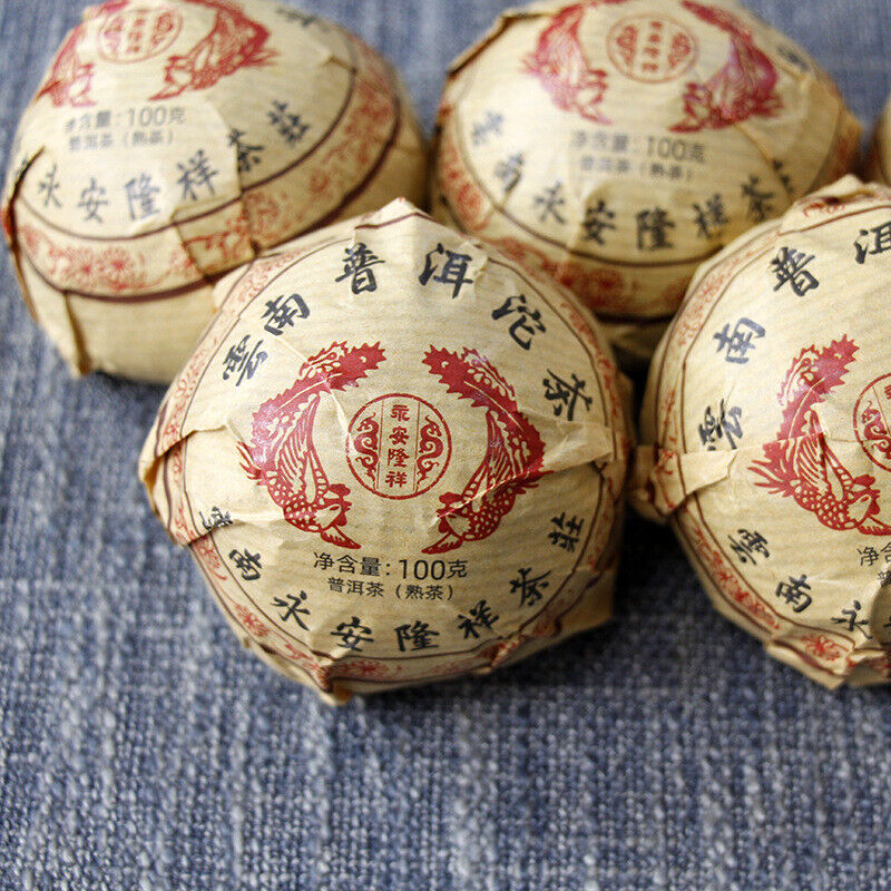 100g Golden Bud Tuo Cha Black Tea 2019 Yunnan Phoenix Tuocha Pu'er Ripe Tea Secondary image