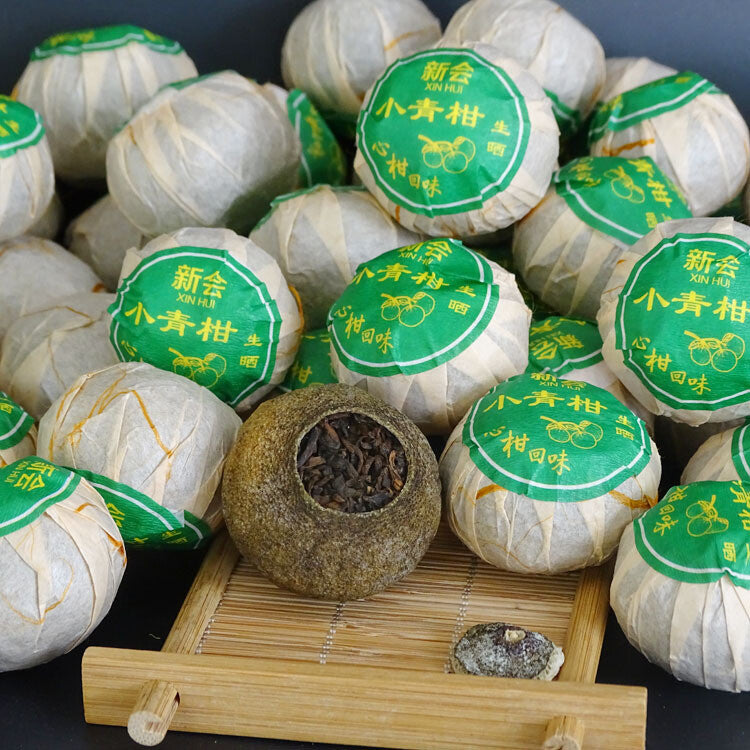 Xinhui Raw Sun-dried Small Green Citrus Bulk Puerh Tea Chen Pi Small GreenCitrus