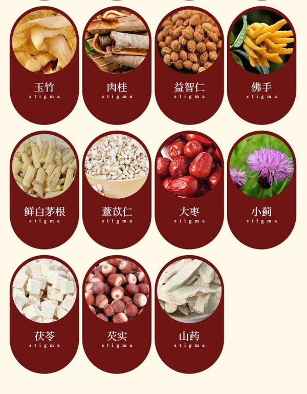 Men's Vitality Tea Ginseng He Shou Wu Maca Mulberry Goji Herbal Tonic