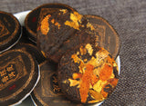 500g Yunnan Chenpi Pu'er tea cake citrus ripe tea black tea small jade cake