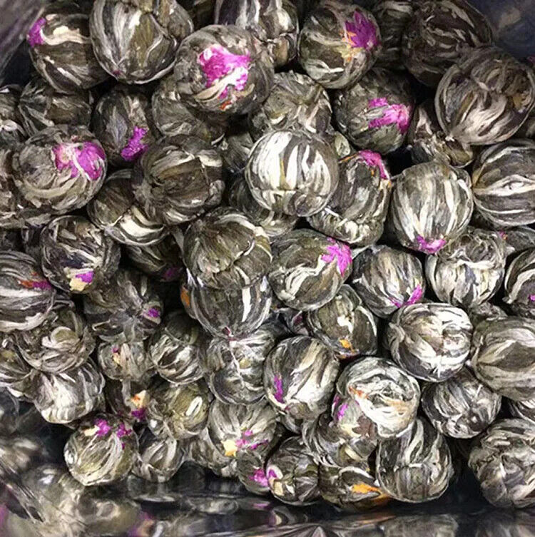 Handcrafted Art Mini Flowering White Tea Herbal Flower Blooming Tea Balls 20pcs