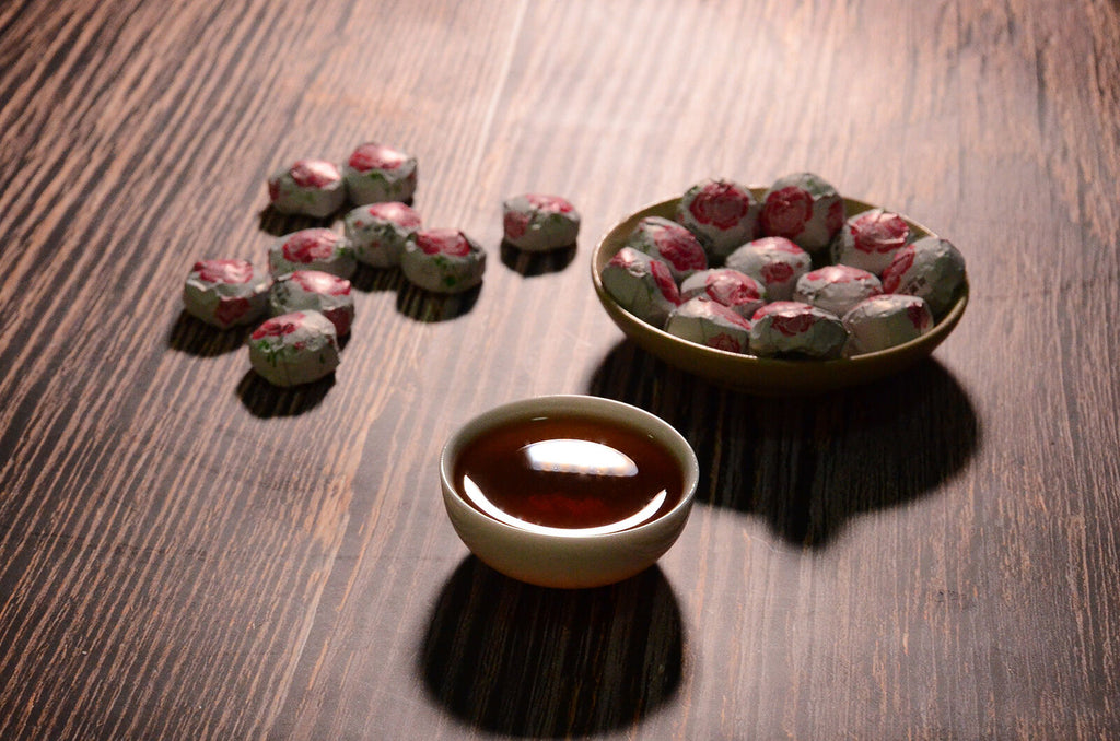 500g Yunnan Pu'er Tea Leaves Jindian Tea Factory Rose Flavor Small Tuo Tea Ripe