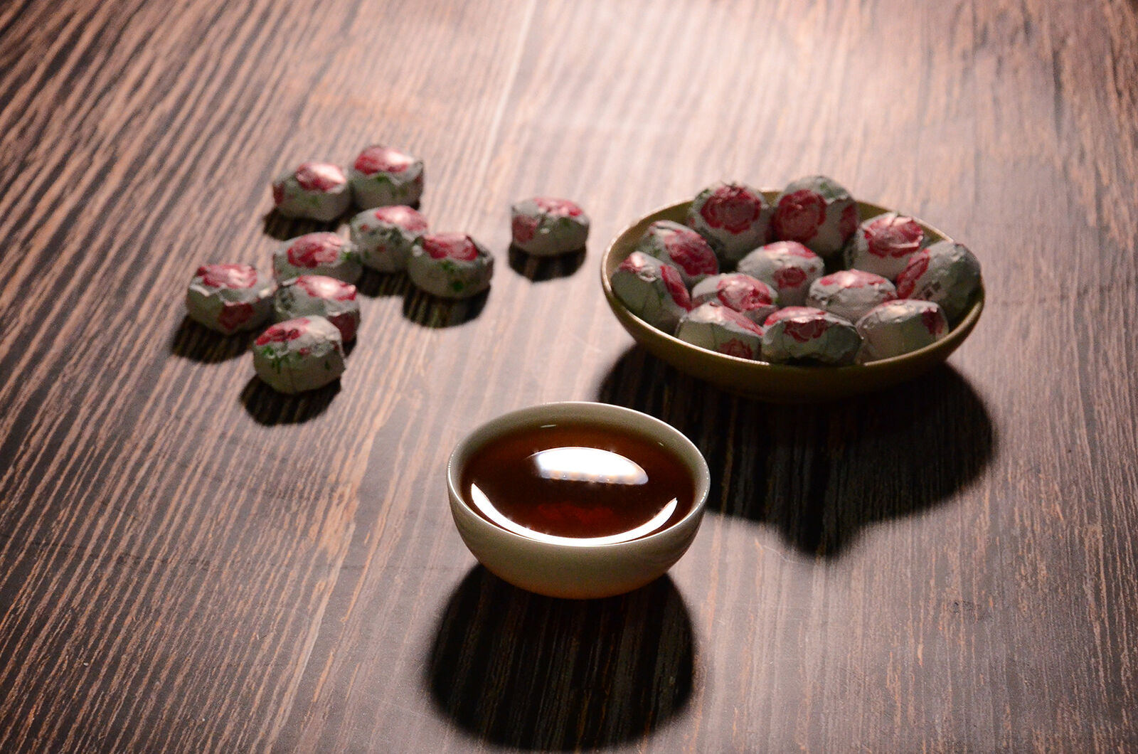 500g Yunnan Pu'er Tea Leaves Jindian Tea Factory Rose Flavor Small Tuo Tea Ripe