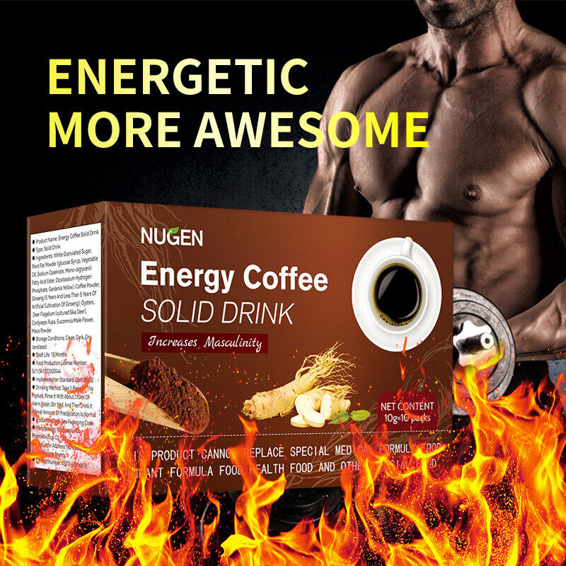 Energy Coffee Solid Drink Ground Black Coffee 10g*10 Packs Health Care