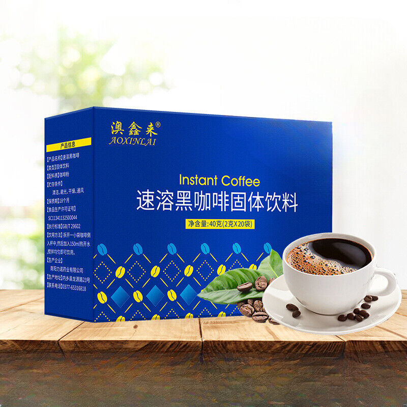 Instant Black Coffee Blue Mountain Black Coffee 0 Fat Zero Cane Sugar 20 cups40g Main image