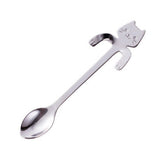 Stainless Steel Spoon Dinnerware Cat Coffee&Tea Spoon Kitchen Flatware Tableware