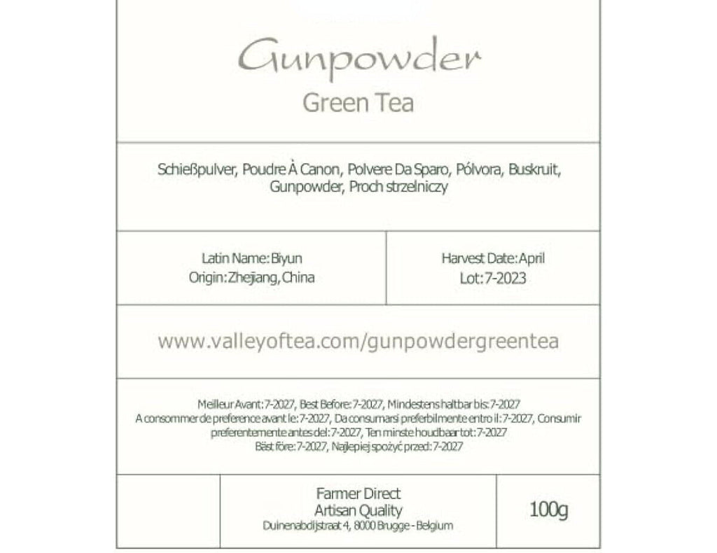 Gunpowder Green Tea from China - Heaven Tea - Pellet Tea - Zhu Cha Zhucha 100g