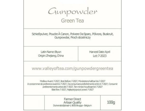Gunpowder Green Tea from China - Heaven Tea - Pellet Tea - Zhu Cha Zhucha 100g