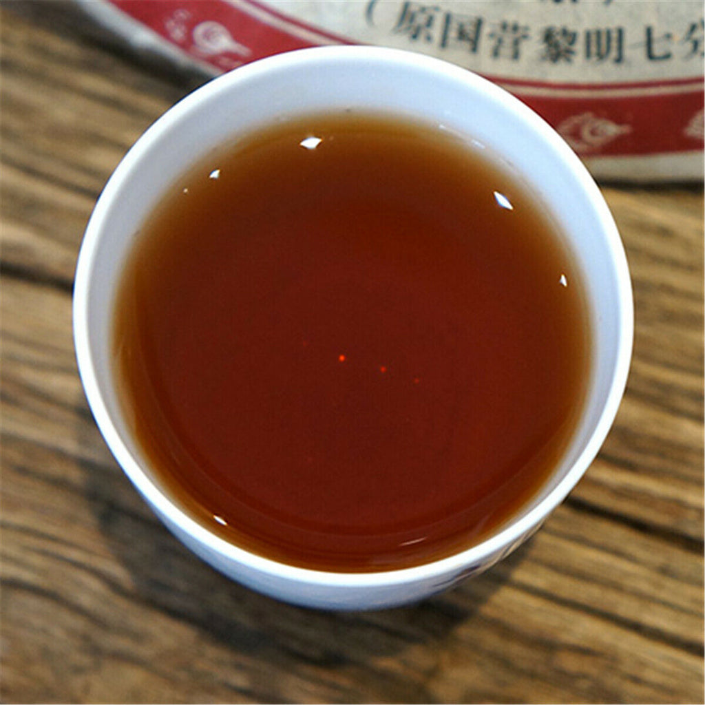 Premium Pu erh Tea Ripe Cake Yunnan Puer Black Tea Jingmaishan Old Tree Tea 357g