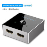 HDMI Splitter 4K 60Hz Switch Bi-Direction 1x2/2x1 Adapter HDMI Switcher