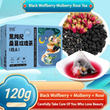 Dietary Supplement Black Goji Berry Mulberry Rose Tea - Rich in vitamins