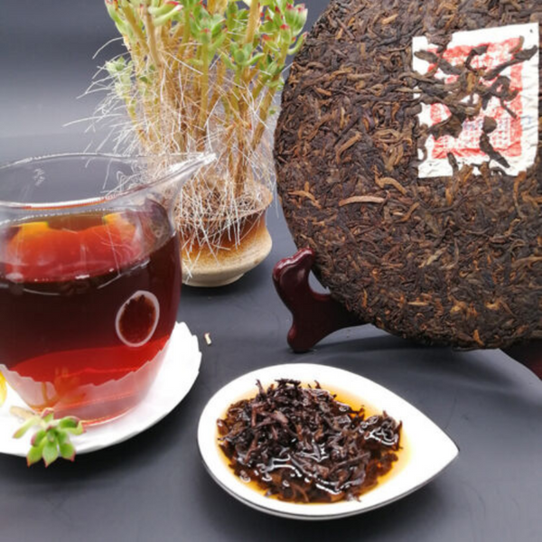 Tea Puerh Tea Cake Ripe Puer Cooked 357g Yunnan Tong Qing Hao Yiwu Mt. Old