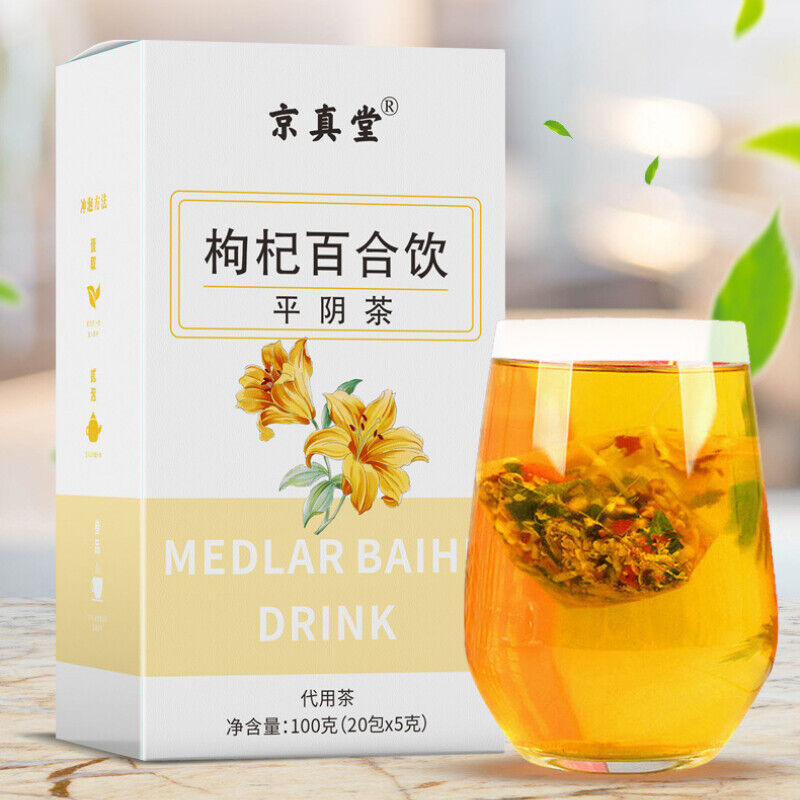 Goji Berry, Lily, Jujube, and Rose Tea Bags - Triangular Tea Bags for Wellness
