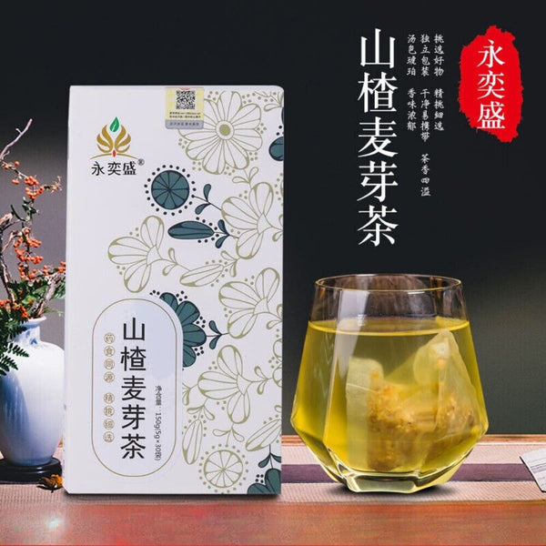 Hawthorn Malt Shan Yao Chicken Herbal Tea Bags Natural Digestive Aid Blend
