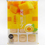 Japanese Daifuku Mochi Rice Cakes with Strawberry and Mango Sweet Dessert Snack