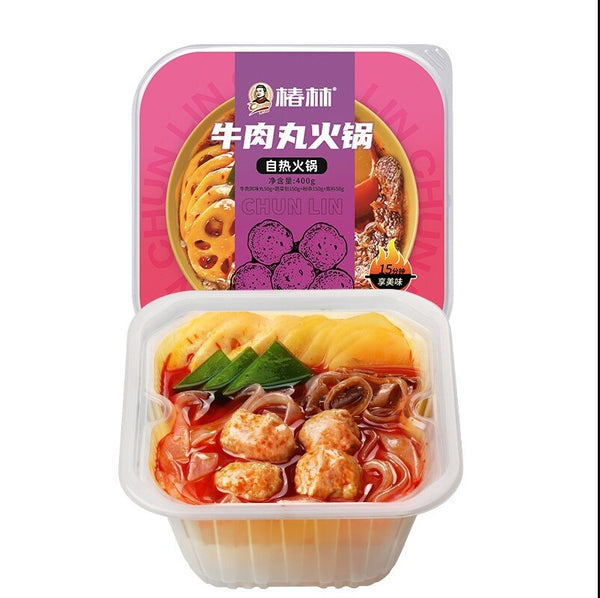 Chunlin Self Heating Hot Pot Beef Tripe Vegetables Fish Balls Fast Hot Pot 400g