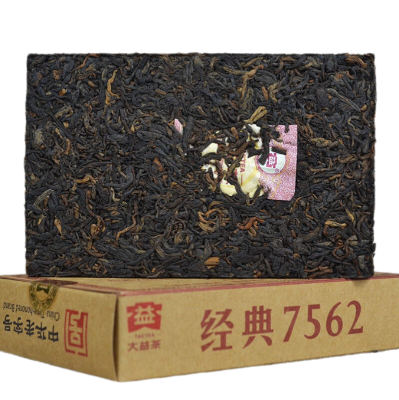 TAETEA Menghai Dayi 7562 Pu-erh Tea Brick 250g Ripe Puer 1601 Batch