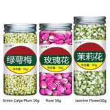 Natural Green-calyx Plum Blossom, Rose & Jasmine Blend High-Quality Health Tea