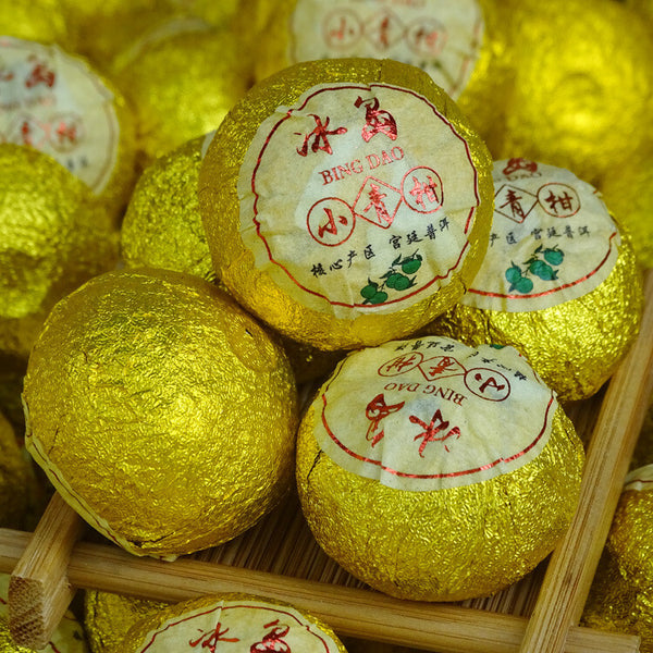 Xinhui Raw Sun-dried Small Green Citrus Bulk Puerh Tea Chen Pi Small GreenCitrus