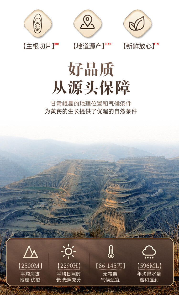 Gansu Astragalus Slices Wholesale Live Stream Style New Stock Bottled Astragalus