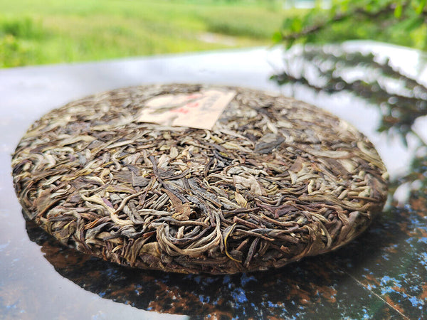 Sleeping Deer Mountain Ancient Tea First Spring Pu'er RawLeaf Tea Cake 12.6oz