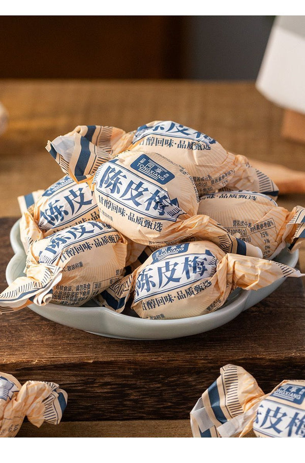 Preserved Dried Plums with Aged Tangerine Peel 130g Traditional Cantonese Snack