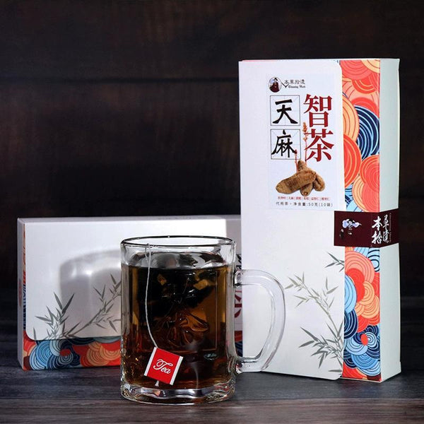 Brain Boost Nuts Eucommia Jujube Pueraria Polygonatum Flower Tianma Wisdom Tea