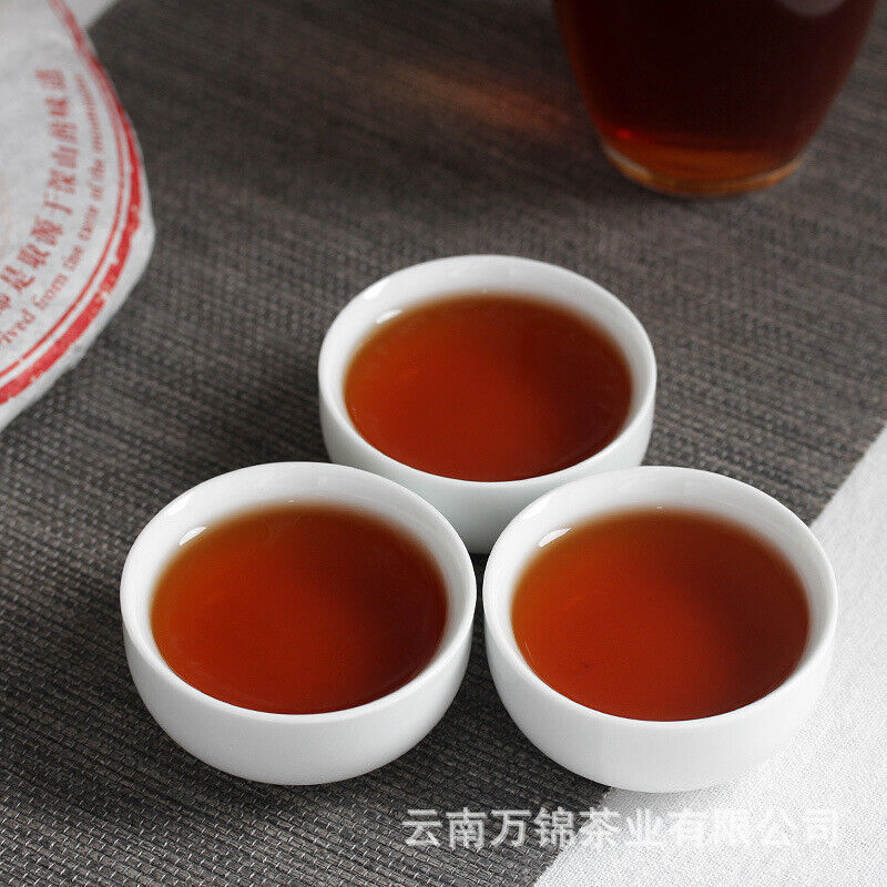 357g Jingmai Pu'er Tea Cake Golden Buds Ripe Tea Yunnan Seven Seeds Cake Tea