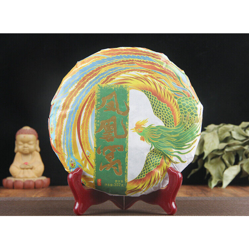 Pu-erh Tea Cha Tea Cake Yiwu Phoenix Nest Ancient Tree Pu-erh Green Tea 357g