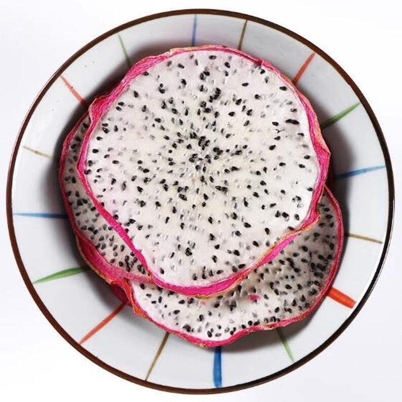 Organic Dried White Pitaya Slices, Dragon Fruit Slices, Pitaya Secondary image